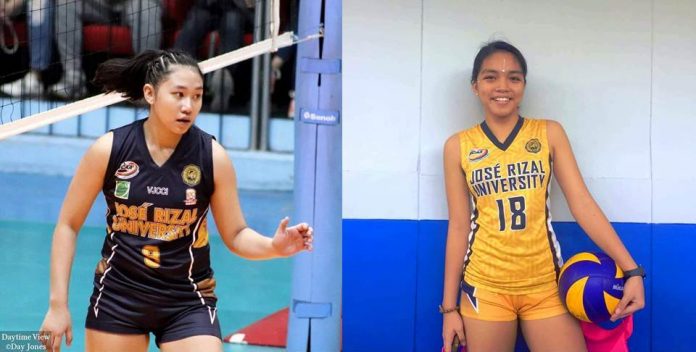 Riza Rose Balete and Jonazel Egera Riza Rose Balete and Jonazel Egera, both from Aklan, will be playing for the Jose Rizal University Lady Bombers in the NCAA Season 95 women’s volleyball. DAYTIME VIEW PHOTO