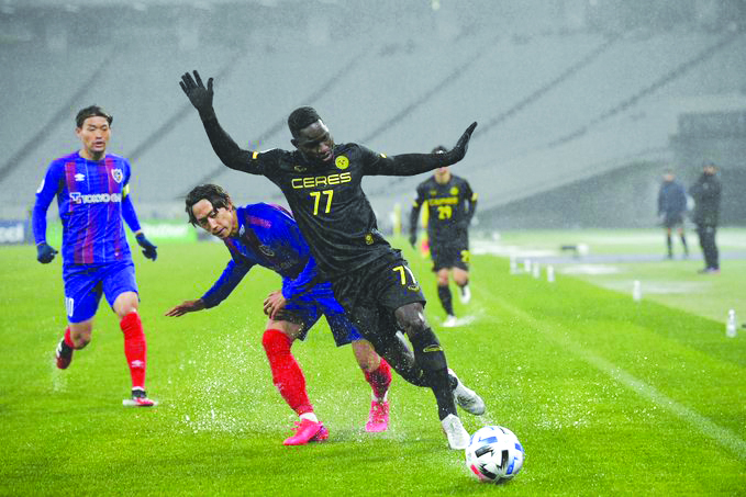 Robert Lopez Mendy Ceres-Negros FC’s Robert Lopez Mendy shields the ball against a Japanese defender. CERES NEGROS F.C.PHOTO