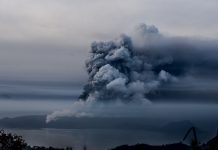 A view of Taal Volcano from Tagaytay, Batangas as it spew thick clouds of ash on January 13, 2020. Photo by Alecs Ongcal/Rappler