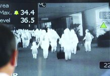 Authorities at the Ninoy Aquino International Airport Terminal 1 use thermal imaging cameras to detect travelers with signs of coronavirus. This is part of the tightened medical quarantine protocols to prevent the virus' entry into the country. CNN PH