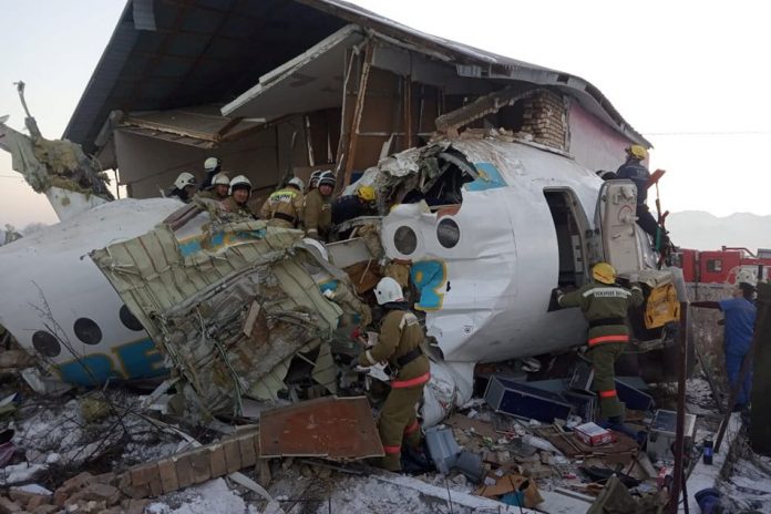 Worldwide plane crash deaths Emergency and security personnel are seen at the site of the plane crash near Almaty, Kazakhstan, Dec. 27, 2019. REUTERS