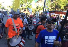 Revelers bring drums and banners to celebrate the Ati-Atihan Festival. For security measures, authorities plan a signal shutdown in some areas near and within the zone of the festival today. AKEAN FORUM