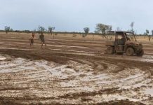 Eastern Australia welcomes heavy rains A buggy pulls people, sliding around in the mud, as they celebrate the rainfall in Winton, Queensland, Australia on Jan. 15 in this still image taken from social media video. TEONIE DWYER VIA REUTERS