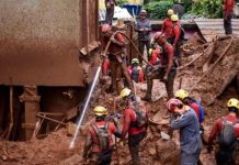 30 persons killed in Brazil rainstorms Rescuers continue to search for the missing victims of landslides that killed 30 people in Brazil. AFP/GETTY IMAGES