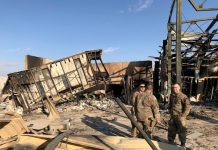 Pentagon denies trying to underplay injuries from Iran attack United States soldiers are seen at the site where an Iranian missile hit at Ain al-Asad air base in Anbar province, Iraq. REUTERS/JOHN DAVISON