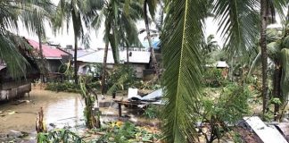 Damaged houses and trees are seen in this inundated area in the aftermath of typhoon “Ursula” that hit Western Visayas on Dec. 25. According to the authorities, around P1.158 billion worth of damages to agriculture and infrastructure were recorded in Aklan due to the typhoon, which displaced thousands of people. AKEAN FORUM