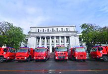 6 Negros Occ. LGUs get brand-new fire trucks The six brand-new Isuzu fire trucks turned over by the Bureau of Fire Protection of the Department of the Interior and Local Government to the six local government units in Negros Occidental, including Bacolod City. These were presented by the local BFP officials to Gov. Eugenio Jose Locsin in a ceremony held at the Capitol grounds in Bacolod on Feb. 17, 2020.