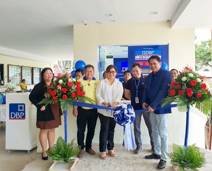 Shown in the photo during the opening were Alegria municipal mayor Verna V. Magallon (third from left) and DBP senior vice president Fernando G. Lagahit (right). Joining them were (from left): Alegria municipal treasurer Niza A. Cuevas; Alegria vice mayor Gilberto F. Magallon, and DBP manager Christ E. Valdehueza.