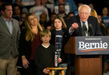 Democratic presidential candidate Senator Bernie Sanders speaks to supporters at his rally in Des Moines, Iowa, U.S., February 3, 2020. AP