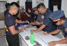 Cops take random drug test Policemen queue for drug testing at the crime laboratory of the Police Regional Office 6 in Camp Delgado, Iloilo City. Fifteen Police Commissioned Officers and 65 Police Non-Commissioned Officers were randomly picked to undergo drug testing on Feb. 3, 2020. The unannounced check wanted to ensure that no policeman engaged in illegal drug use. Results would be released soon. PHOTO BY PSSG DEPEDRO, PIO, PRO-6
