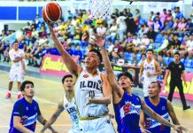Iloilo fends off Sarangani in Maharlika showdown Iloilo United Royals’ Jerson Prado goes for a reverse basket against Sarangani. MPBL PHOTO