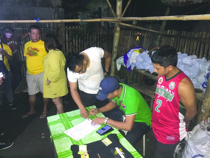 John Mark Gabaleo Antidrug personnel inspect items seized from John Mark Gabaleo. He was nabbed in an entrapment operation in Barangay Punta Taytay, Bacolod City. CDEU/BCPO