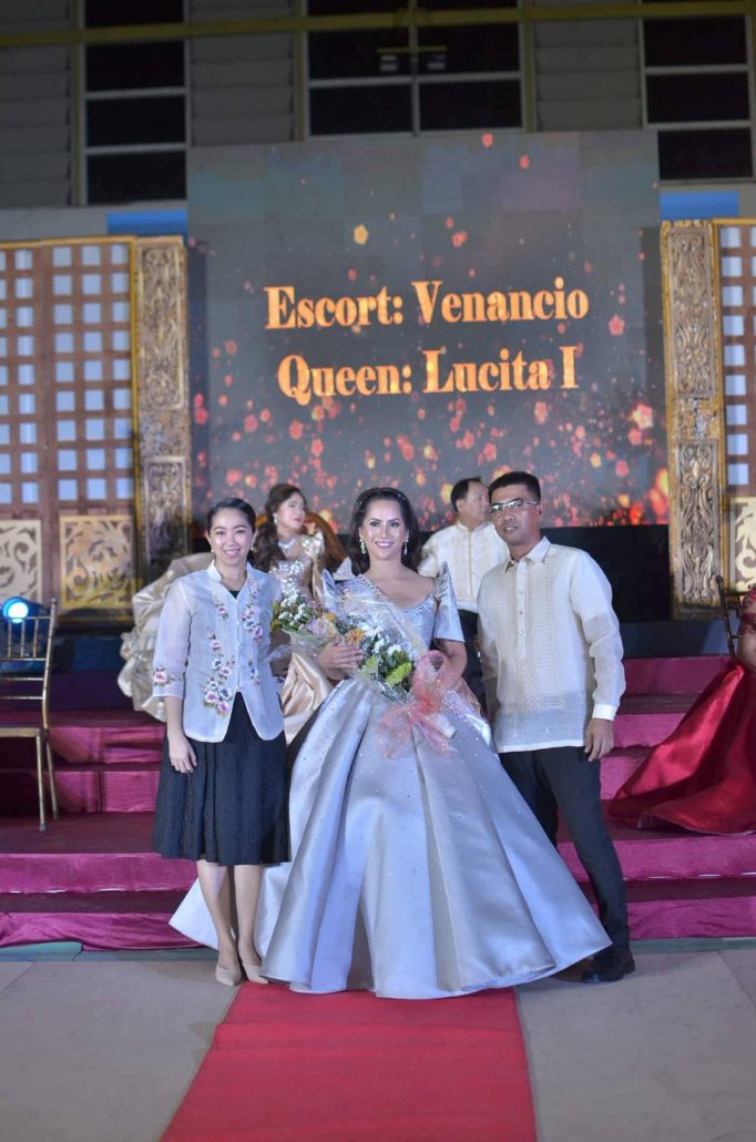 The donning of sash and giving of bouquet to Silver Jubilarian Muse Mary Grace Palma