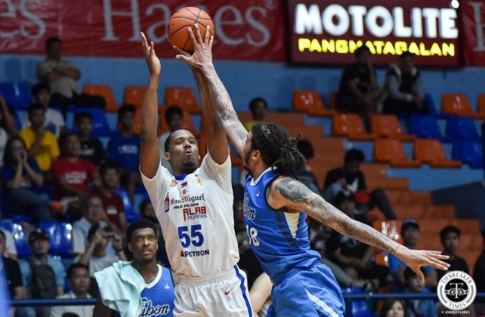 Nick King top-scored with 28 points but committed a game-high four turnovers in San Miguel-Alab Pilipinas’ defeat to the Malaysian Dragons in the 2019-2020 ASEAN Basketball League. TIEBREAKER TIMES PHOTO