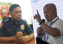BATO TO JOVIE: SHUT UP! Police Lieutenant Colonel Jovie Espenido and Sen. Ronald “Bato” Dela Rosa.