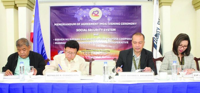 SSS accredits MTDC as 67th partner agent Above photo shows (from left): MTDC general manager Ramir R. Moreno, MTDC chairperson Reynaldo R. Evangelista, SSS Account Management Group acting head Atty. Antonio S. Argabioso and SSS Branch Operations Sector executive vice president Judy Frances A. See during the MOA signing.