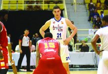 Alab Pilipinas ignites fire over Singapore in ABL San Miguel-Alab Pilipinas center Sam Deguara shows clutch in San Miguel-Alab Pilipinas overtime victory against Singapore Slingers, 86-77, at the Sta. Rosa Multipurpose Sports Complex in Laguna on Feb. 2.
