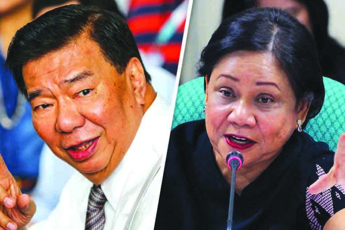 Senators Franklin Drilon and Cynthia Villar Senators Franklin Drilon and Cynthia Villar