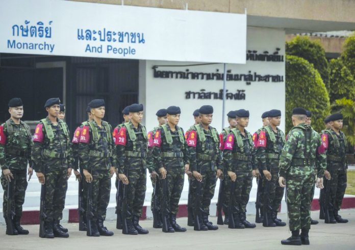 Thai soldiers at Surathampitak Military Camp in Nakhon Ratchasima, Thailand Thai soldiers at Surathampitak Military Camp in Nakhon Ratchasima, Thailand, Monday, Feb. 10, 2020. AP