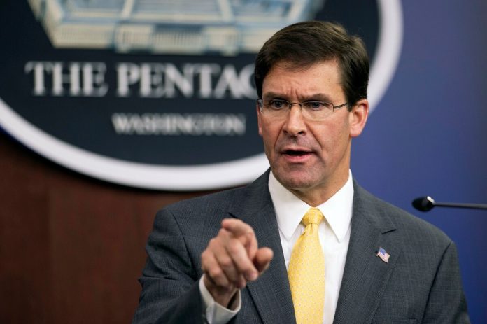 U.S. Defense Secretary Mark Esper. AP