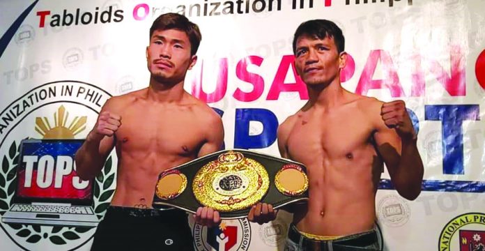 Negrense boxer Merlito Sabillo (right) and Sho Kimura (left) of Japan will wage war of fists against each other for the ASEAN Boxing Federation (ABF) flyweight belt tonight. FIGHT NEWS ASIA