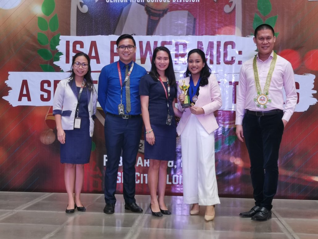 3rd place – Joelian Marie Dolendo on her topic “The Principle in Virtue and Excellence”