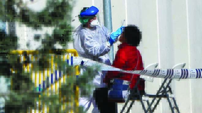 A doctor checks a woman in Madrid A doctor checks a woman in Madrid. Spain now has more than 47,000 confirmed cases of COVID-19. GETTY IMAGES