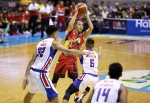 PBA suspends PH Cup games San Miguel Beermen’s Alex Cabagnot looks to pass the ball after being bothered by the defense of Magnolia Hotshots during their 2020 PBA Philippine Cup game on Sunday night at the Smart Araneta Coliseum. PBA PHOTO