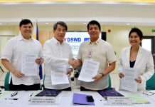 DBP-DSWD alliance on livelihood assistance Photo shows DSWD Secretary Rolando Joselito D. Bautista (third from left) and DBP President and Chief Executive Officer Emmanuel G. Herbosa (second from left) during the signing of the memorandum of understanding at the DSWD Head Office in Quezon City. Also present were (left) DBP Executive Vice President Jose Gabino L. Dimayuga and DSWD Assistant Secretary for Specialized Programs Rhea B. Peñaflor (right).