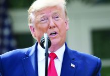 Trump declares coronavirus nat’l emergency US President Donald Trump holds a press conference on COVID-19 in the Rose Garden of the White House on March 13, 2020. AFP