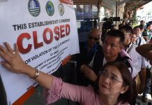 The Philippine government closes down five business establishments in Pasay City after they were found discharging untreated wastewater into Manila Bay. ABS-CBN
