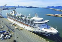 Infected cruise ship unloads passengers in California Tents stand on a wharf near the Grand Princess at the Port of Oakland in Oakland, Calif., Monday, March 9, 2020. APTents stand on a wharf near the Grand Princess at the Port of Oakland in Oakland, Calif., Monday, March 9, 2020. AP