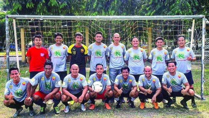 Iloilo United F.C. registers their first win in the 7’s Football League Iloilo Season 2 after a ousting Dyes Kantos F.C., 3-0, at the West Visayas State University Football Field on Feb. 29. LORDJE MARCELINO