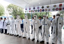 Wanted: Protective suits for cops at borders FIGHT VS. CORONAVIRUS. Chemical, biological, radiological, nuclear and explosives (CBRNE)-trained personnel of the Philippine National Police (PNP) from its health service unit are ready to assist other government agencies in the repatriation of Filipinos in China and other countries affected by the 2019 novel coronavirus. Some of the personnel who are ready for deployment don face masks and protective clothing during an event after the flag-raising ceremony at the PNP Headquarters in Camp Crame on Feb. 3, 2020. PNA