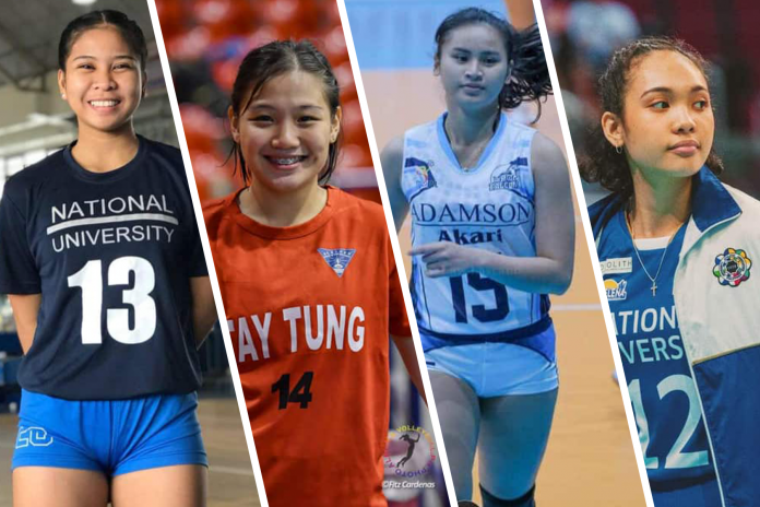 Pearl An Denura, Jeanny Padilla, Hannah Infante and Gelina Luceno Pearl An Denura, Jeanny Padilla, Hannah Infante and Gelina Luceno are just a few of the many Western-Visayas-based players set to represent their respective schools in the University Athletic Association of the Philippines Season 82 Women’s Volleyball. The much-awaited tournament starts today. FITZ CARDENAS/ VIA EXIS SPORTS