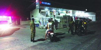 Personnel of the Kalibo Municipal police station implement strict curfew hours of 9 a.m. to 5 p.m. in its Area of Responsibility on March 21. This is one the measures of its municipal government in suppressing the spread of the coronavirus disease 2019. PNP KALIBO