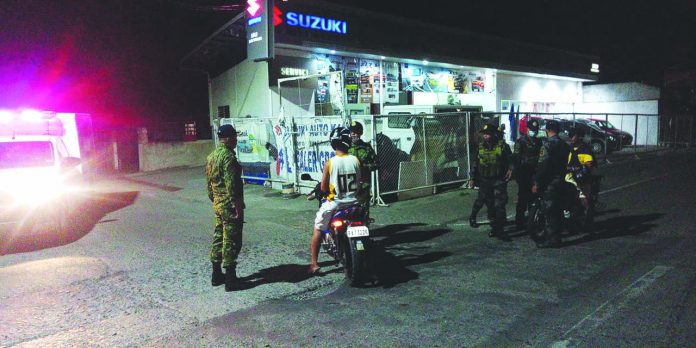 Personnel of the Kalibo Municipal police station Personnel of the Kalibo Municipal police station implement strict curfew hours of 9 a.m. to 5 p.m. in its Area of Responsibility on March 21. This is one the measures of its municipal government in suppressing the spread of the coronavirus disease 2019. PNP KALIBO