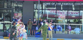 Personnel of the Malay municipal police station assist in transporting stranded Russian tourists going to the Cagban Jetty Port in Boracay Island, Malay, Aklan on March 30. The Russians will be brought to the Kalibo International Airport and will eventually be sent back to their country with the help of the Russian Embassy. MALAY PS MASALIGAN