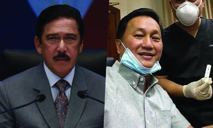 Senate President Vicente Tito Sotto III and Sen. Francis Tolentino Senate President Vicente "Tito" Sotto III and Sen. Francis Tolentino clear the air on their use of limited test kits for the novel coronavirus after they received backlash online.