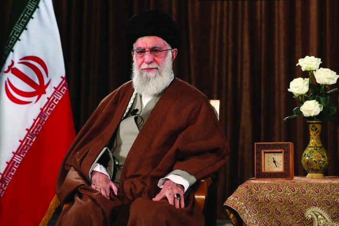 Supreme Leader Ayatollah Ali Khamenei Supreme Leader Ayatollah Ali Khamenei sits prior to addressing Iran on state television, in Tehran on March 22, 2020. OFFICE OF THE IRANIAN SUPREME LEADER VIA AP