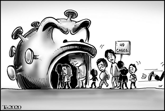 Editorial cartoon for March 13, 2020