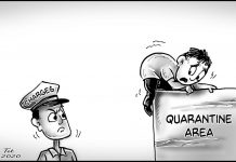 Editorial cartoon for March 27, 2020