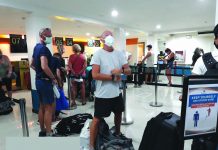 These Australian tourists stranded in Boracay Island in Malay, Aklan due to the coronavirus disease 2019 outbreak board a sweeper flight to Manila on April 18. Malay Municipal chief operations officer Felix Delos Santos said there are still foreigners in Boracay who are waiting to be repatriated to their respective countries. AUSTRALIA IN THE PHILIPPINES