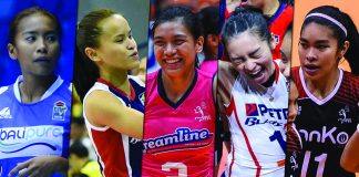 Charo Soriano, Cherry Rondina, Alyssa Valdez, Dennise Lazaro, Kathy Bersola (in order) are lending their hands to the medical workers serving as frontliners in the fight against the spread of the coronavirus disease 2019. TIEBREAKER TIMES