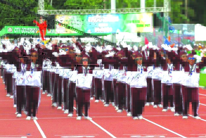 Davao Region delegates perform “budots” dance during the opening ceremony of the 2019 Palarong Pambansa in Davao City. Davao Region delegates perform “budots” dance during the opening ceremony of the 2019 Palarong Pambansa in Davao City. MANMAN DEJETO