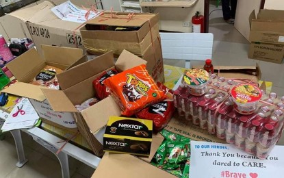 Food aid provided to Antique frontliners FOOD FOR FRONT-LINERS. Employees’ cooperatives in Antique donate PHP50,00 worth of food to the province’s front-liners. Ma. Lourdes Fortaleza, president of the United Provincial Government Employees of Antique (UPGEA), said on Tuesday (March 31, 2020) they consider their actions as part of their social responsibility. Photo courtesy of UPGEA/APGEMCO