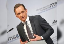 German minister: Virus crisis won’t make Brexit easier German Foreign Minister Heiko Maas speaks at a panel during the annual Munich Security Conference in Munich, Germany on Feb. 14, 2020. REUTERS