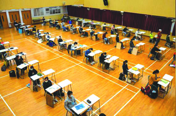 Hongkong students exam Students attend to take the Diploma of Secondary Education exams following the coronavirus disease 2019 outbreak in Hong Kong China on April 24. REUTERS