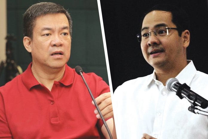Rico Quicho and Sen Aquilino Koko Pimentel III Former University of Makati law dean Rico Quicho 9 (right) is accusing Sen. Aquilino "Koko" Pimentel III of 'blatantly' violating laws and putting Filipinos' lives in danger. ABS-CBN NEWS