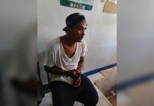 Theft suspect arrested Theft suspect Gerald Martinez sits handcuffed inside the headquarters of Iloilo City Police Office Station 1. He was caught stealing a belt bag containing cash from a television reporter in Barangay President Roxas, City Proper on Tuesday. ICPO